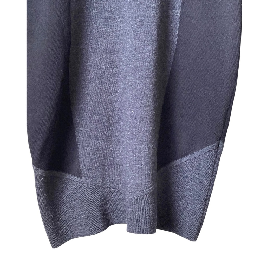 Alexander Wang Women Gray Colorblock Wool Bodycon Mini Dress Size Small Stretch - Picture 12 of 15